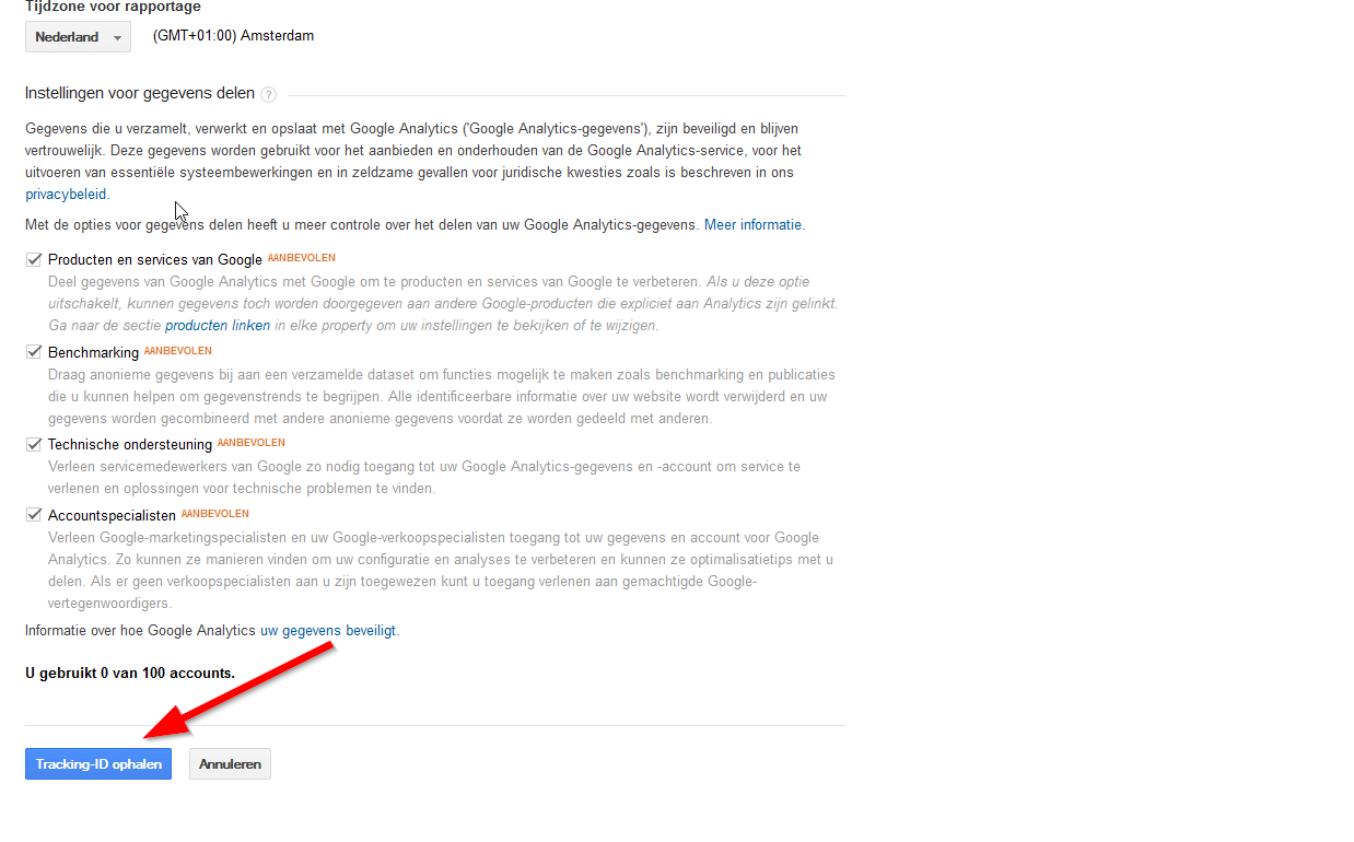 google analytics account aanmaken 5