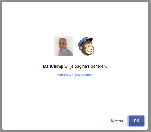 mailchimp facebook koppeling 3