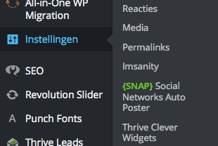 Wordpress Dashboard Instellingen Social Network Auto Poster